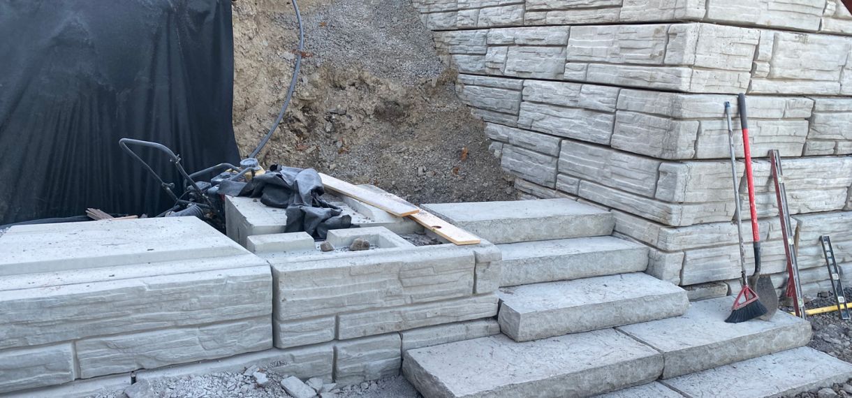 Retaining Wall & Steps