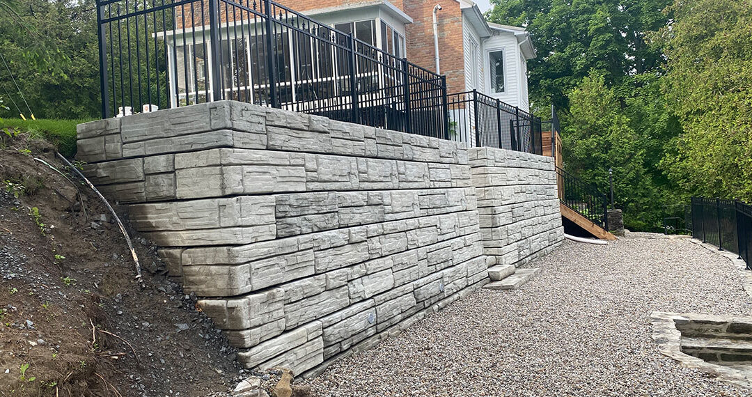 Retaining Wall With Wrought Iron Fence